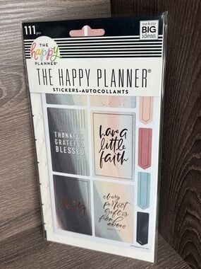 ❤️$3 NWT The Happy Planner 111 Piece Joy and Faith Stickers